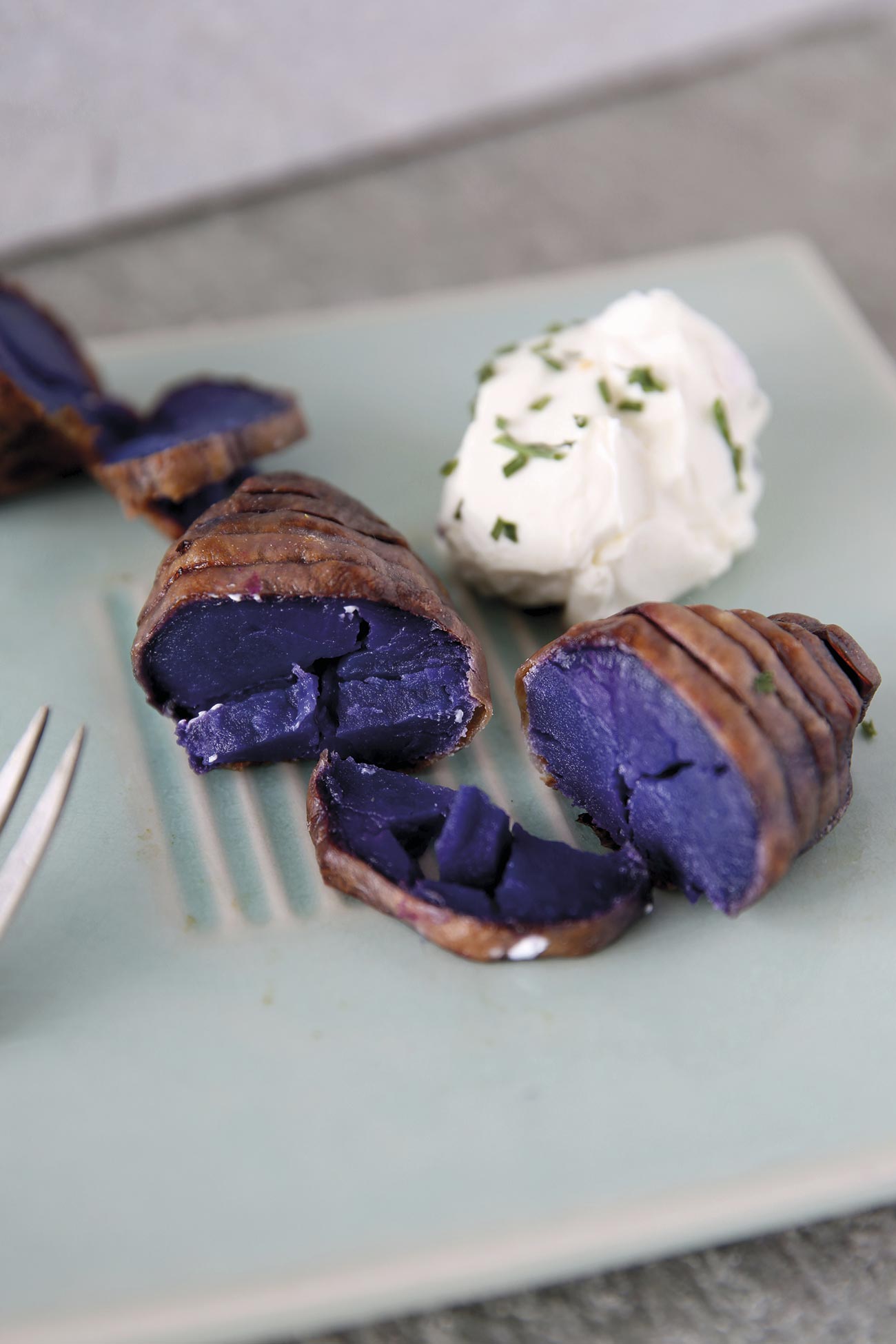 patatas moradas al horno