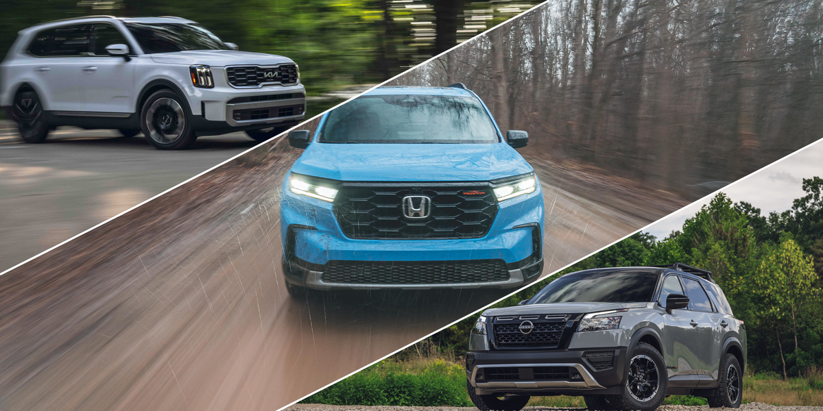 2025 Honda Pilot vs. Kia Telluride vs. Nissan Pathfinder
