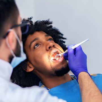 patient being examined by dentist