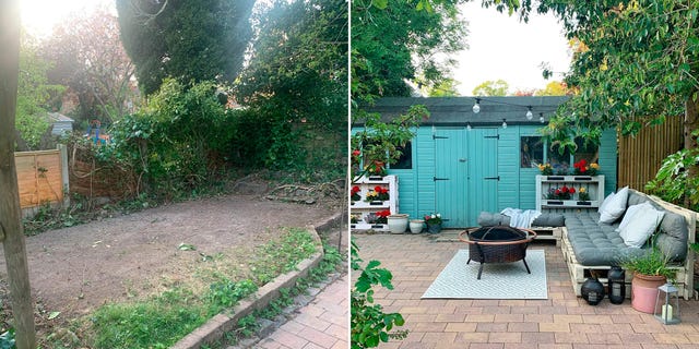 patio reformado antes y después