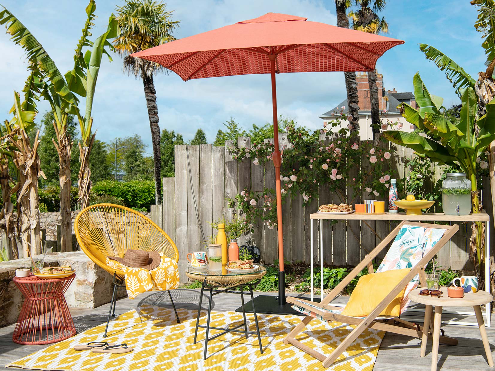 patio estilo playero