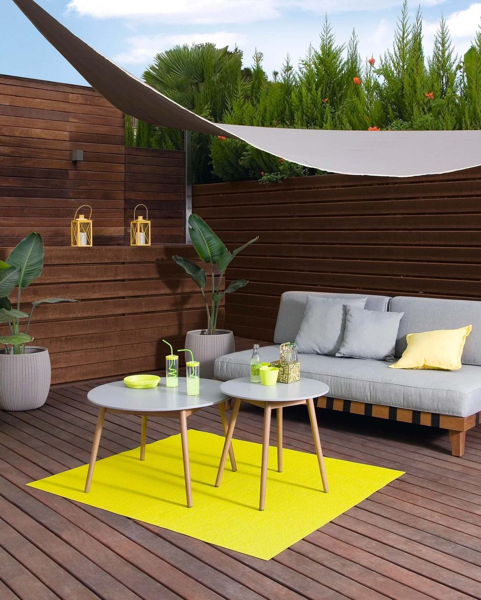 RUNNEN Suelo exterior / suelo terraza, marrón claro - IKEA