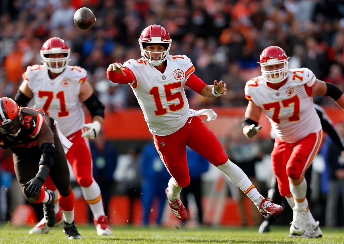 Pat Mahomes Headshot and Action Shot