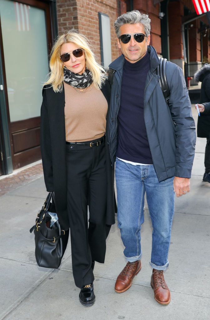 new york, ny november 14 jillian fink and patrick dempsey are seen on november 14, 2023 in new york city photo by jose perezbauer griffingc images
