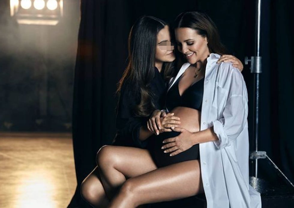 paula echevarría presume de embarazo junto a daniella en la recta final
