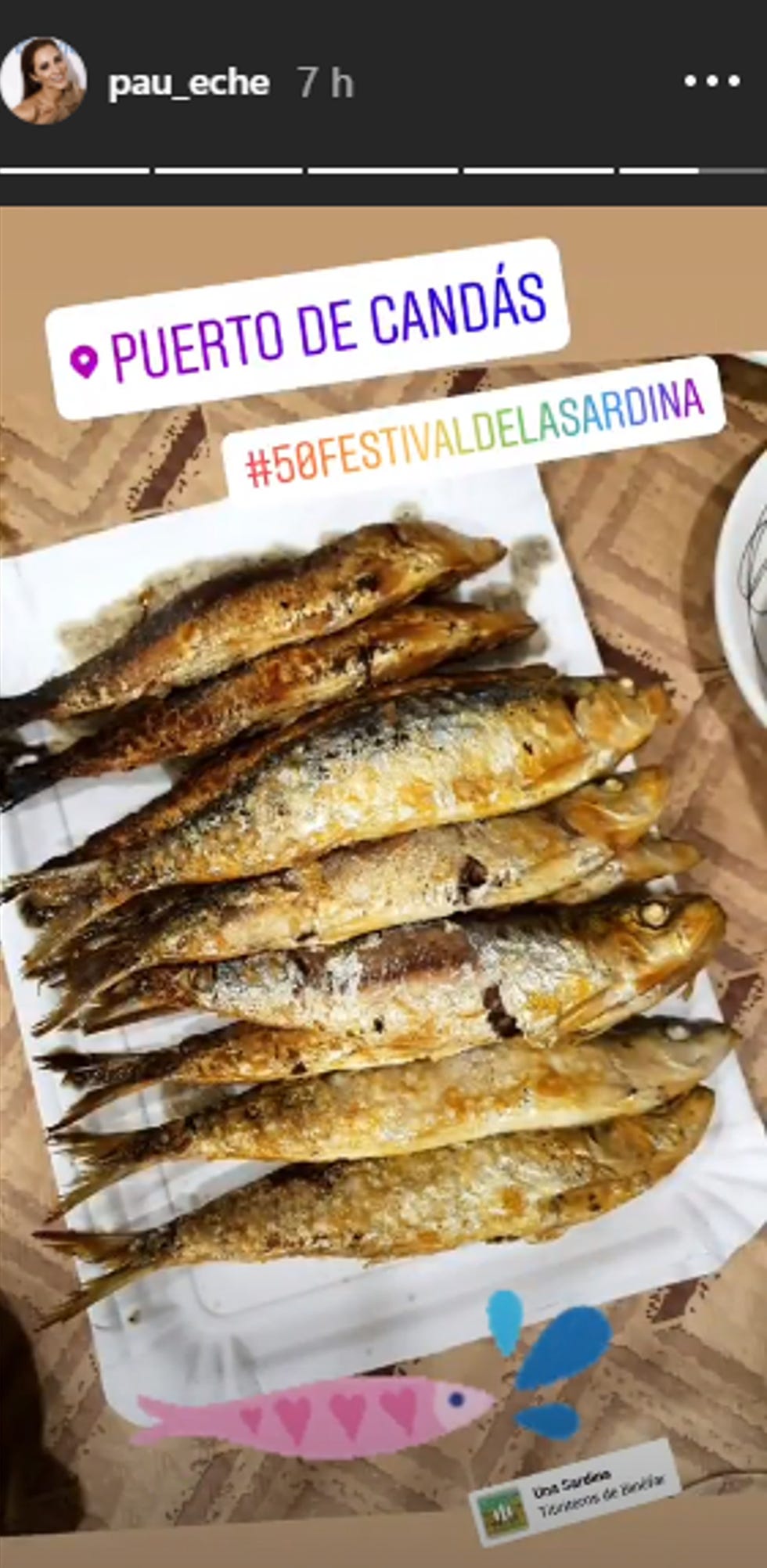 Paula Echevarría comparte las sardinas asturianas