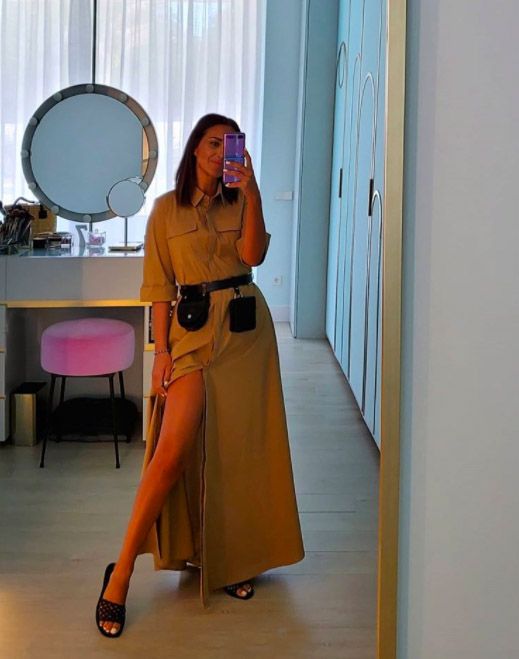 Paula Echevarría y el vestido camisero que arrasa Instagram