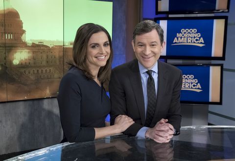 Paula Faris and Dan Harris anchor Good Morning America: Weekend Edition. 