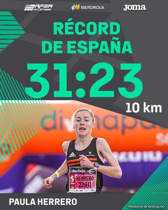 paula herrero, récord de españa de 10 kilómetros en ruta