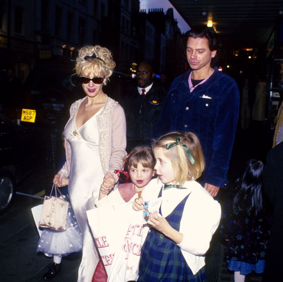 Paula Yates and Michael Hutchence with her Children