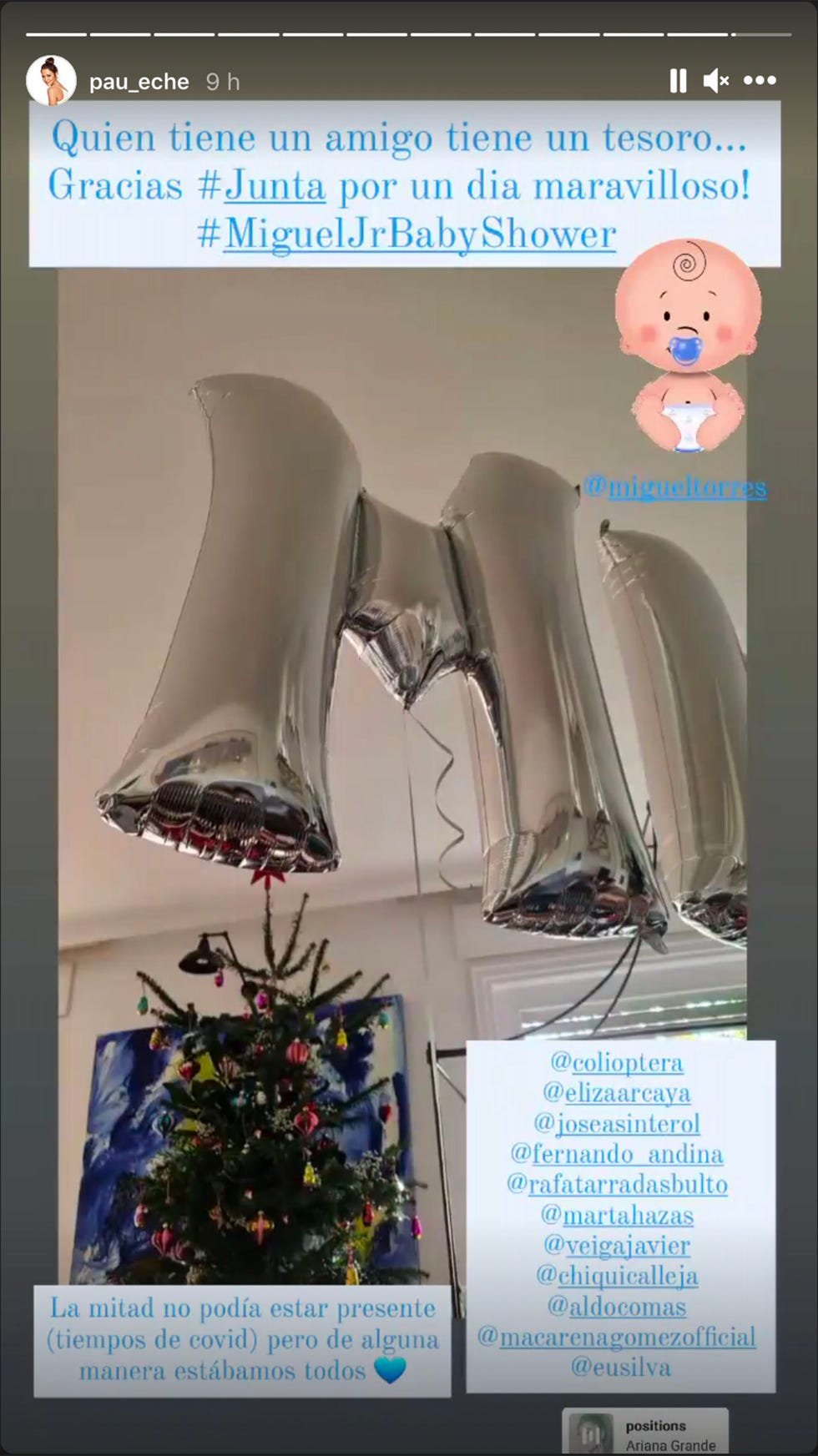 paula echevarría comparte una foto del baby shower de su hijo miguel