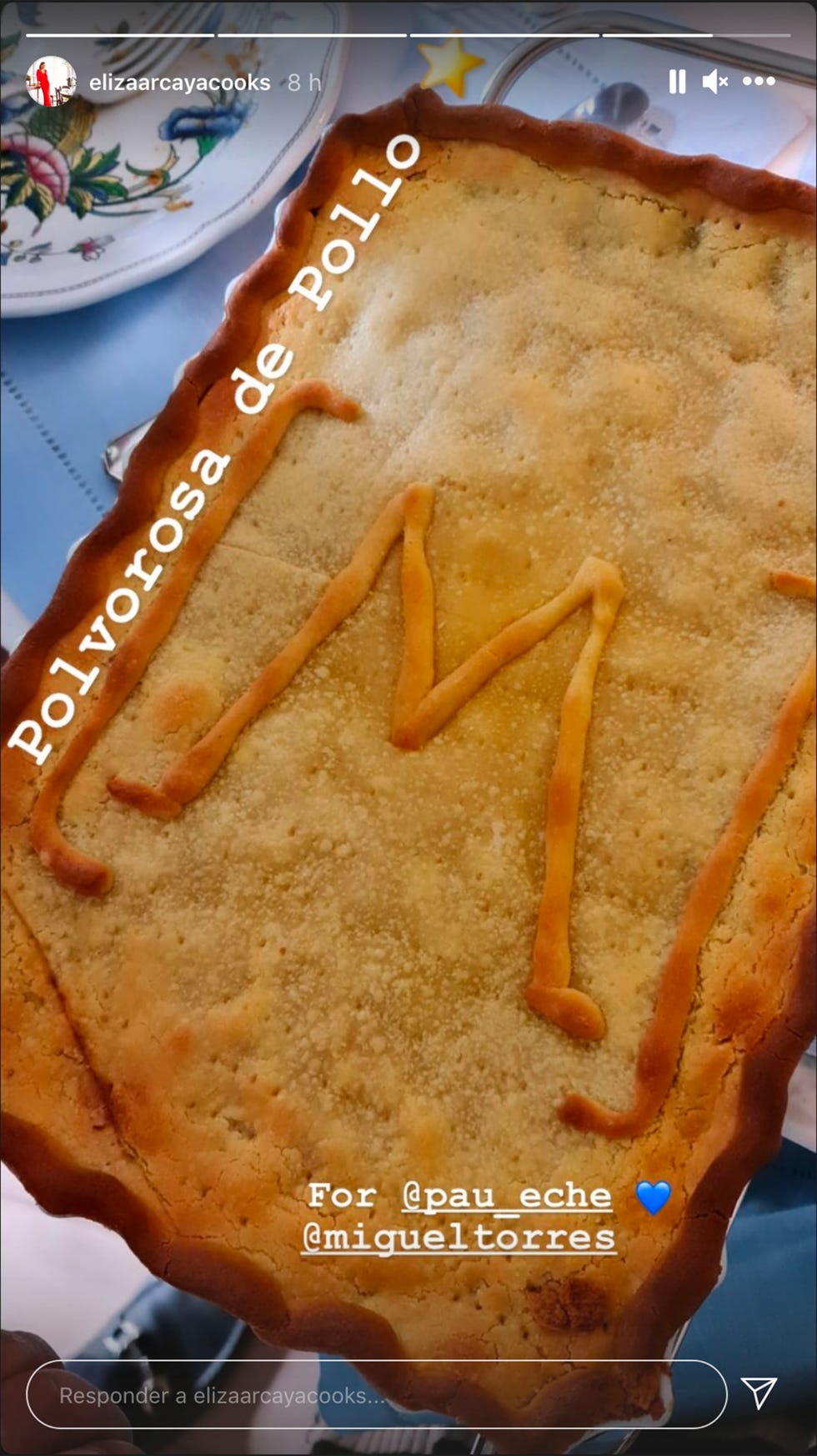 receta de polvorosa de pollo que se comió en el baby shower del hijo de paula echevarría