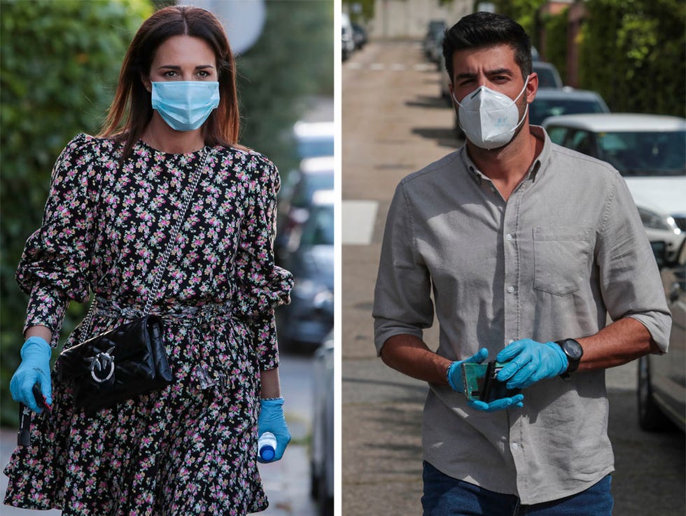 paula echevarría y miguel torres, con mascarillas, acuden a la peluquería