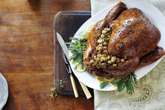pavo glaseado con hierbas