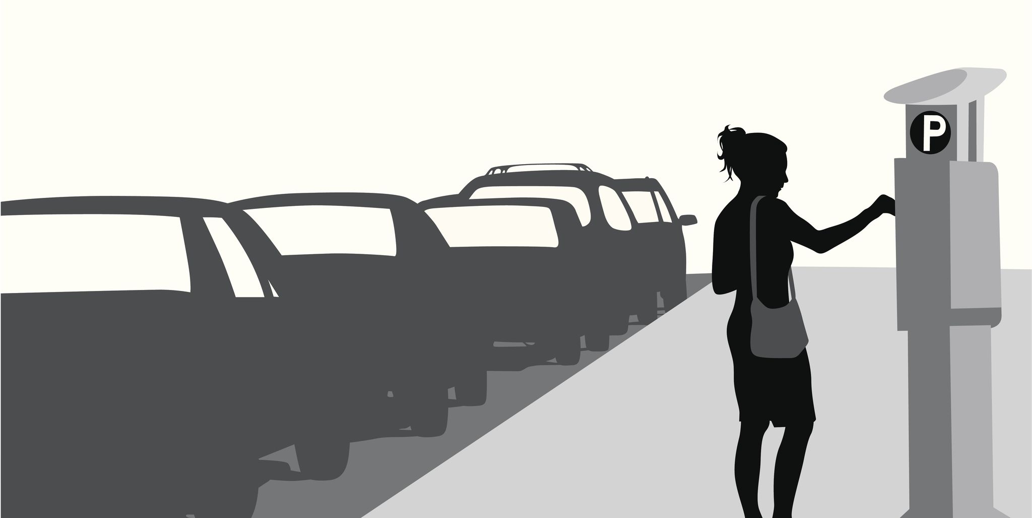 Pay Parking Vector Silhouette