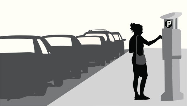 Pay Parking Vector Silhouette