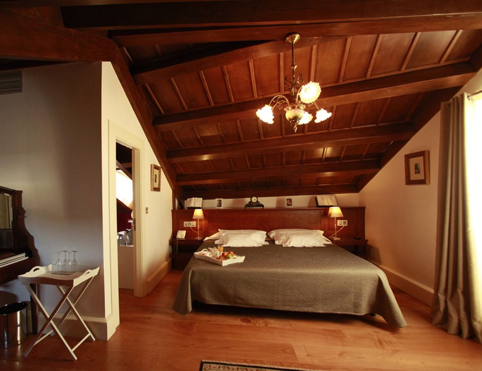 Bedroom, Room, Furniture, Bed, Attic, Property, Interior design, Ceiling, Building, Bed frame, 