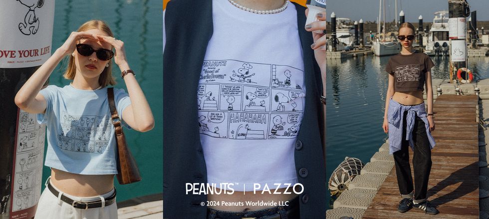 pazzo x snoopy 2024春季聯名 擁抱 peanuts 之美 享受城市漫步旅行感