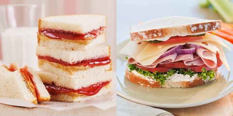 Peanut Butter and Jelly Sandwich and Turkey Sandwich