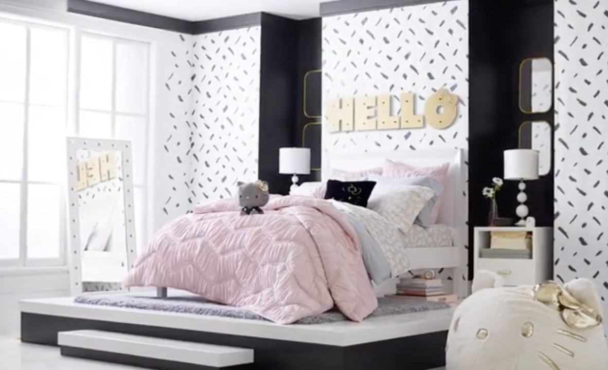 PBteen and Hello Kitty Collaborated For a Cute Home Decor Line