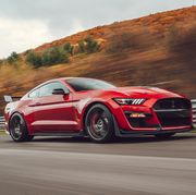 ford mustang shelby gt500 at road  track's performance car of the year tests
