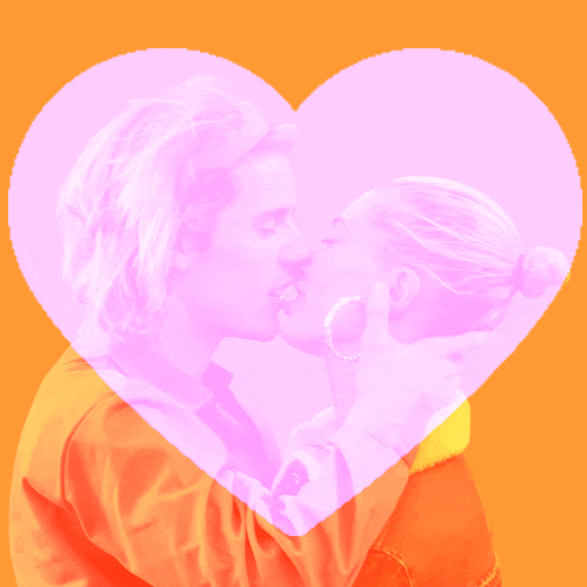 Heart, Love, Pink, Orange, Valentine's day, Romance, Peach, Illustration, Gesture, 