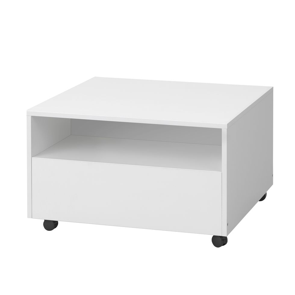 a white rectangular table