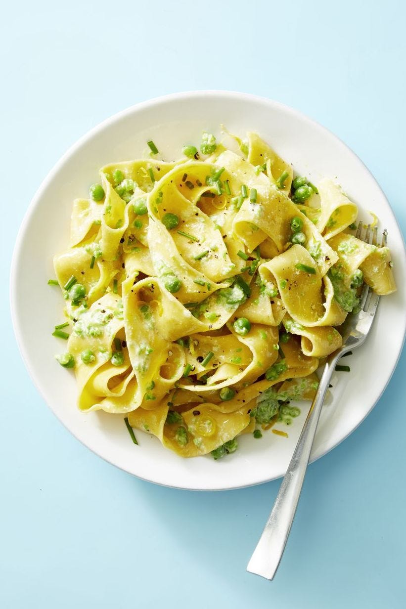 pea pesto pappardelle