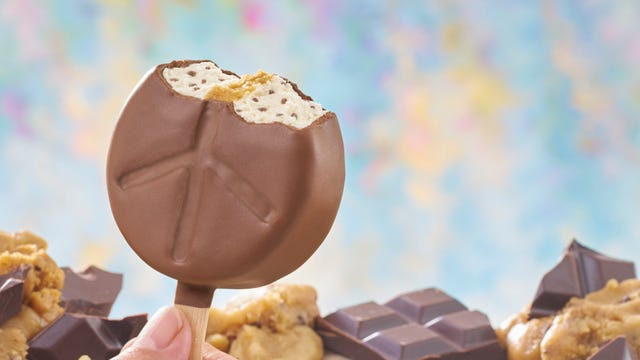 ben and jerry's cookiedough chocolate peace pop ice cream