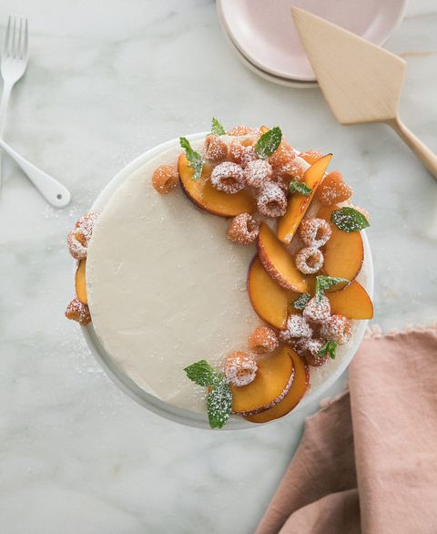peach maple yogurt cake dessert