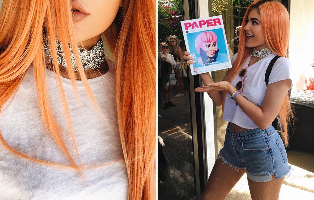 How to Pull Off Kylie Jenner s Peach Emoji Hair Color Women s