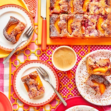 peach melba traybake