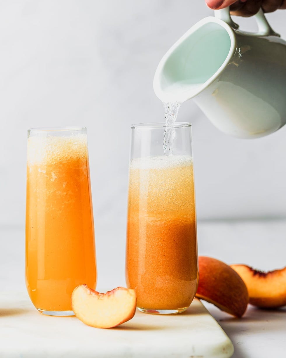 peach mimosas