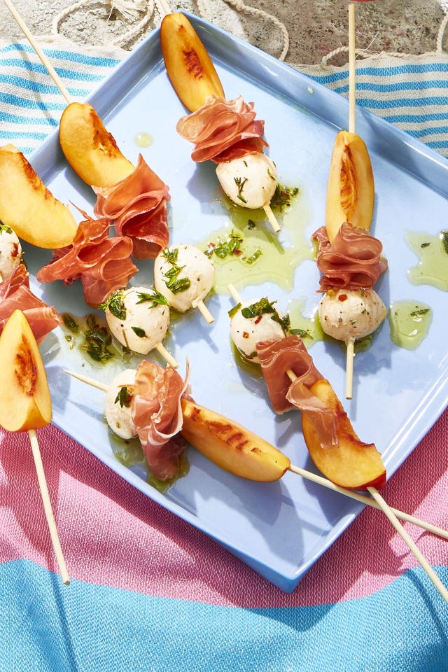 Peach and Prosciutto Skewers peach and prosciutto skewers