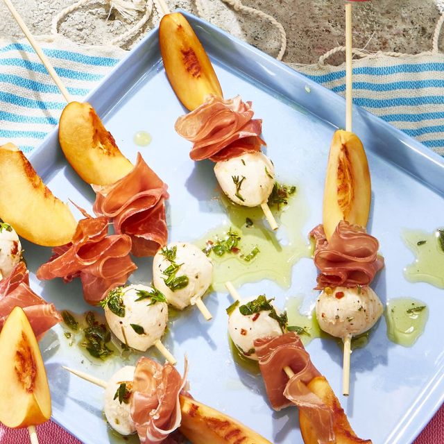 peach and prosciutto skewers