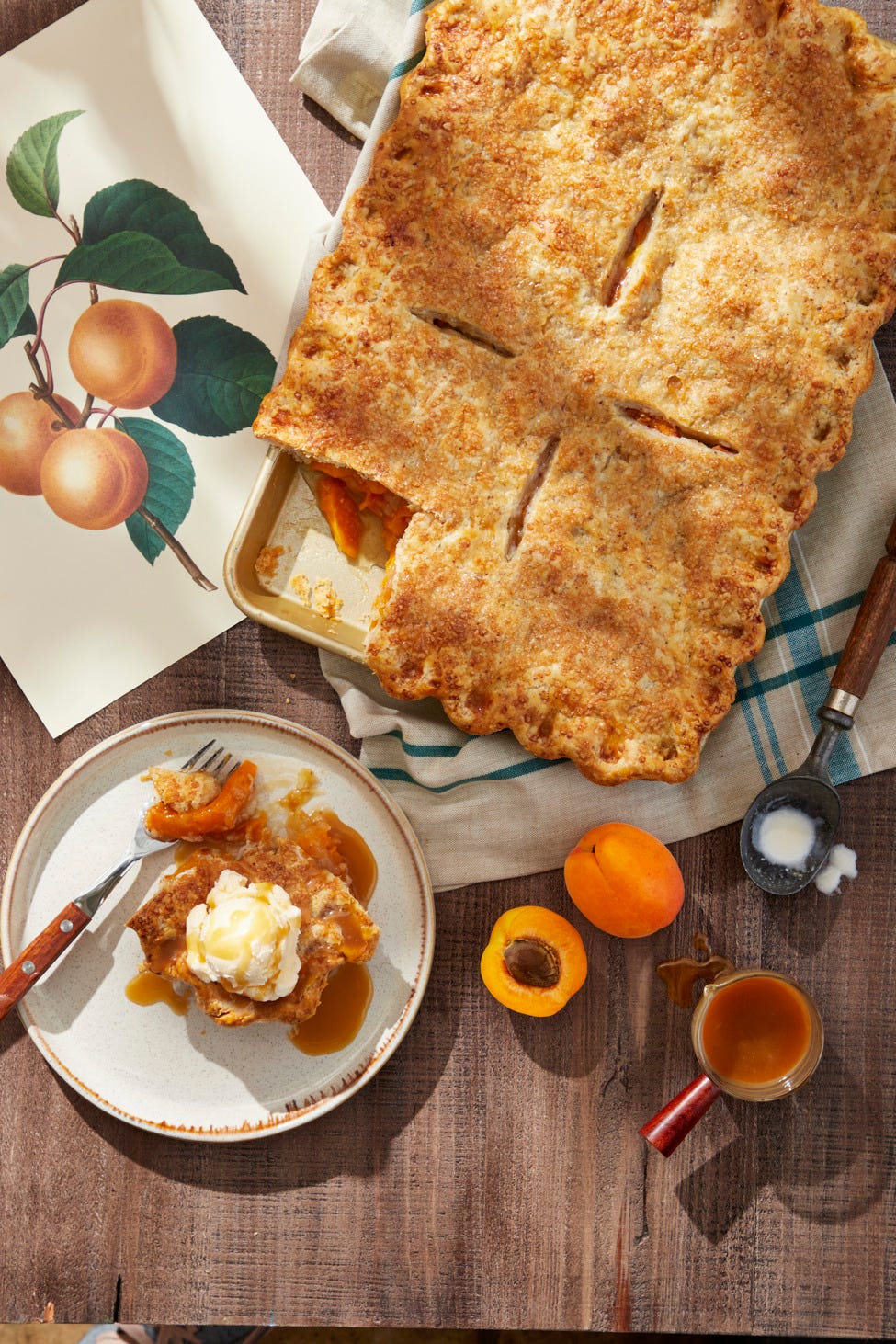 apricot almond slab pie