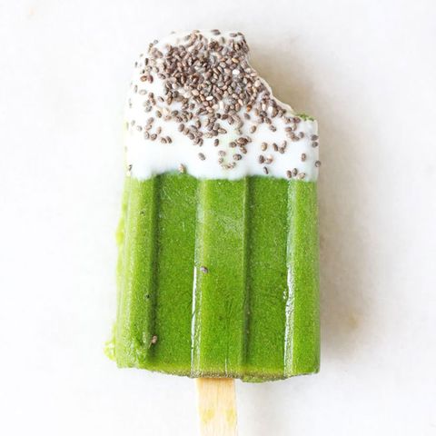 pea and spinach green smoothie popsicle