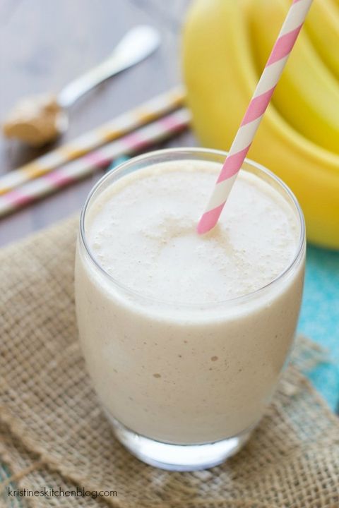 high protein smoothie, banana peanut butter smoothie