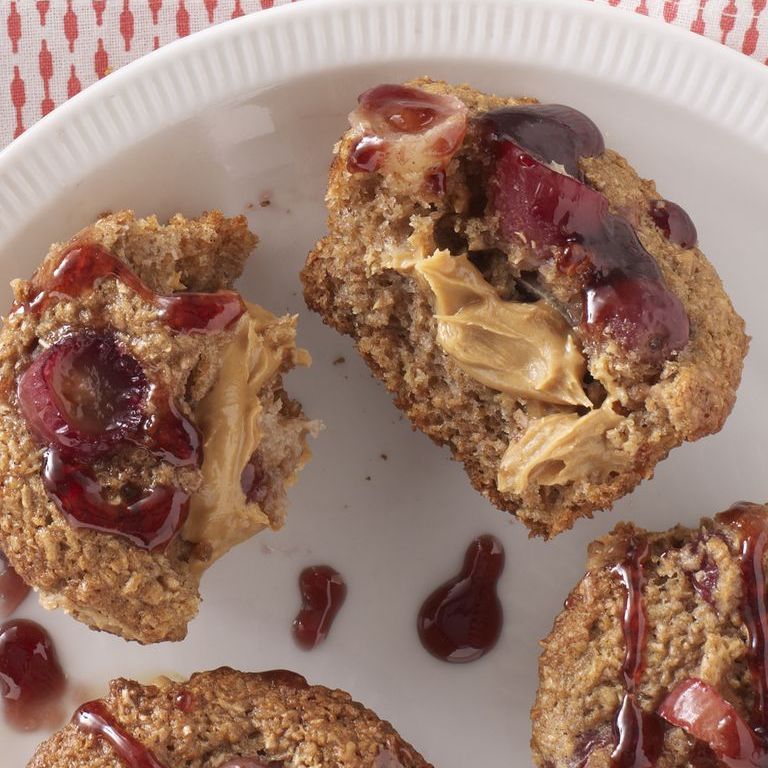 healthy snacks peanut butter and jelly muffins