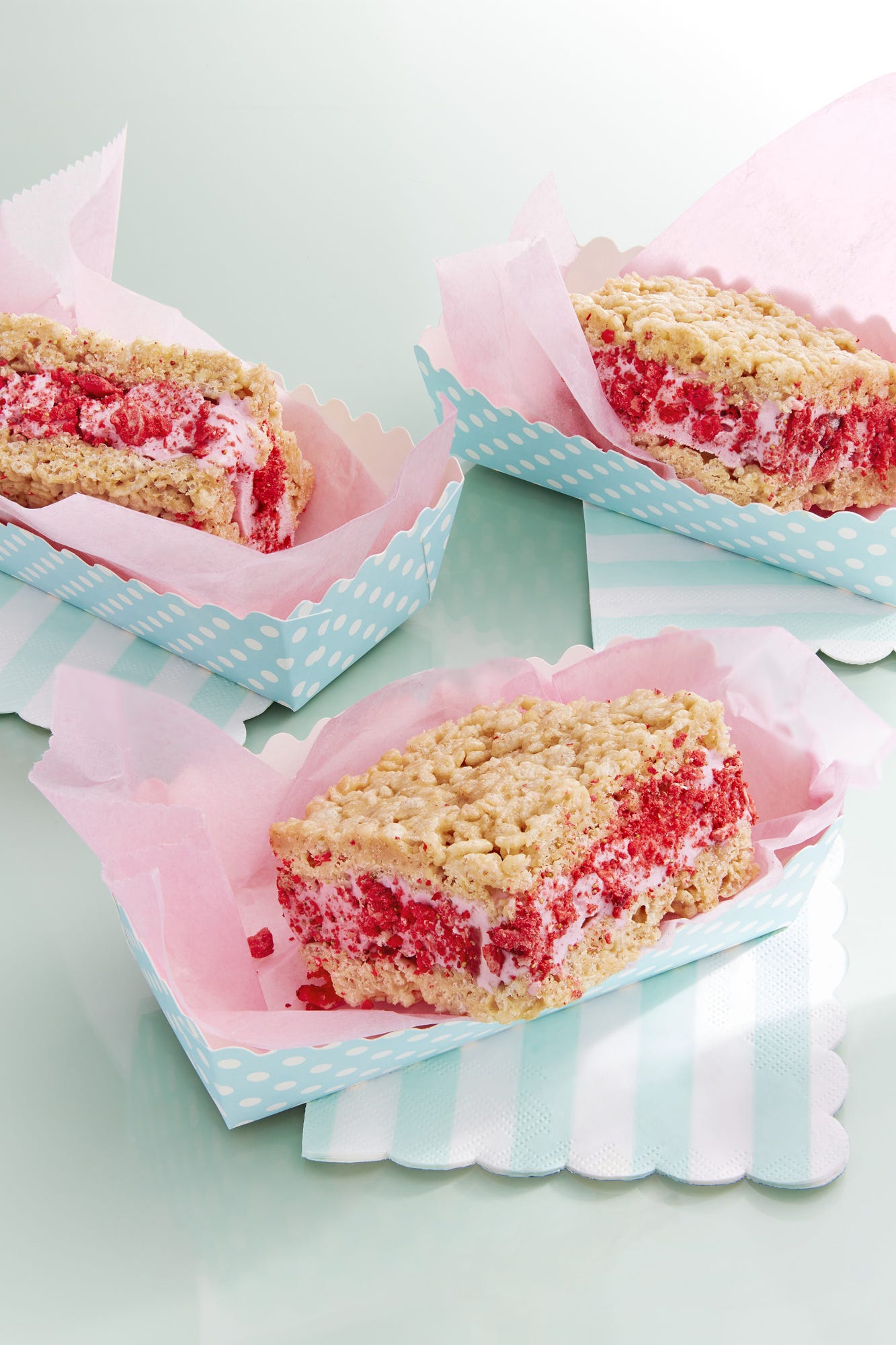 pb and j puffed cereal ice cream sandwiches