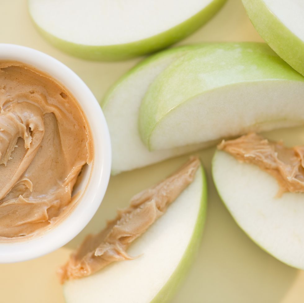 snacks for diabetics peanut butter on sliced apple