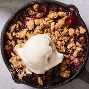 peanut butter and strawberry crisp