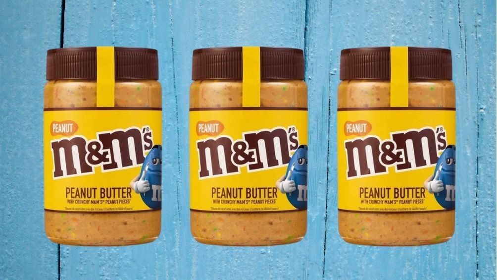 Peanut butter with crunchy m&m's peanut pieces