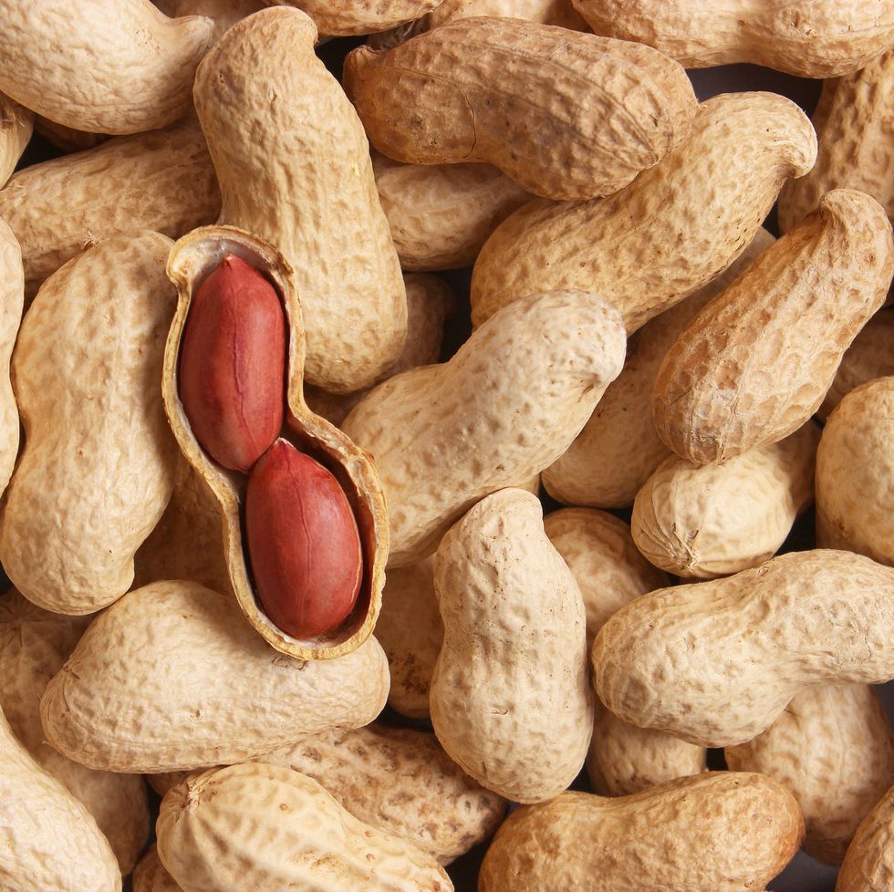 peanuts on a light background close up
