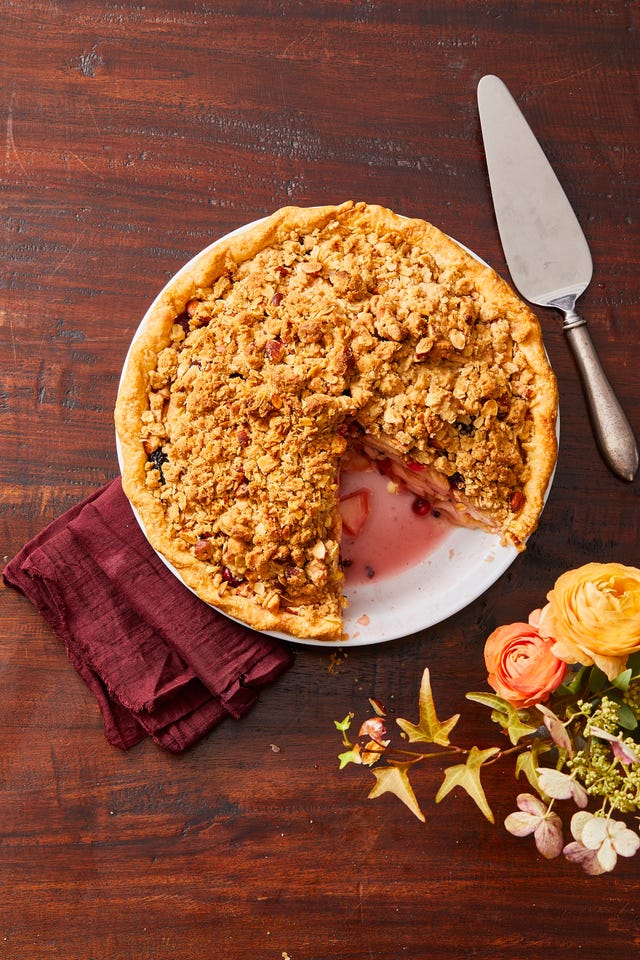 Pear and Berry Crumb Pie