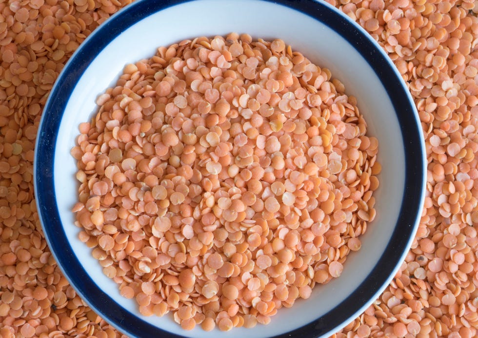 toronto, ontario, canada 20170413 healthy eating yellow or orange split peas the pea is most commonly the small spherical seed or the seed pod of the pod fruit pisum sativum the food is presented in a small plate photo by roberto machado noalightrocket via getty images