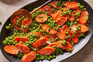 peas carrots with parmesan