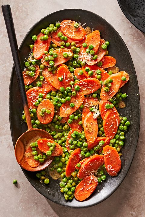 peas carrots with parmesan