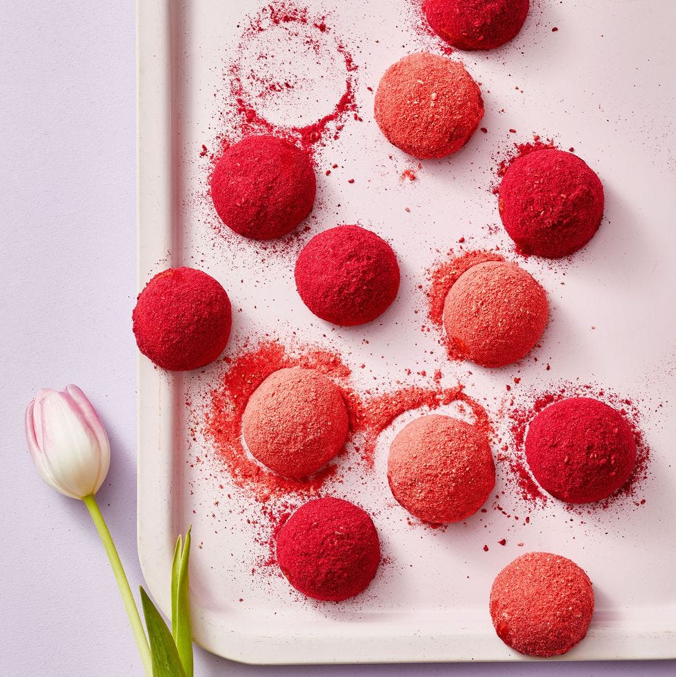 pecan berry bursts on pink tray