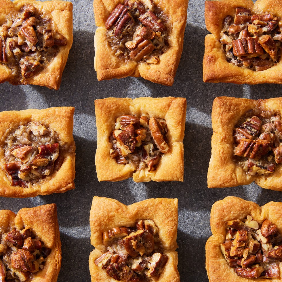 crescent dough bites filled with pecan pie filling
